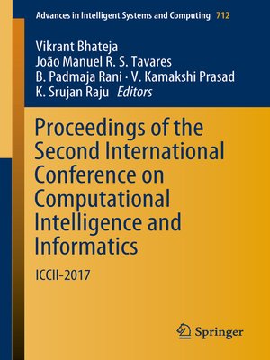 cover image of Proceedings of the Second International Conference on Computational Intelligence and Informatics